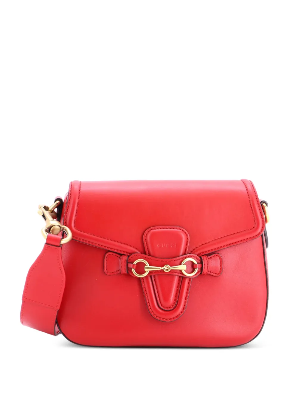 Gucci Pre-Owned Borsa a spalla Lady media in pelle con decorazione Web - Rosso