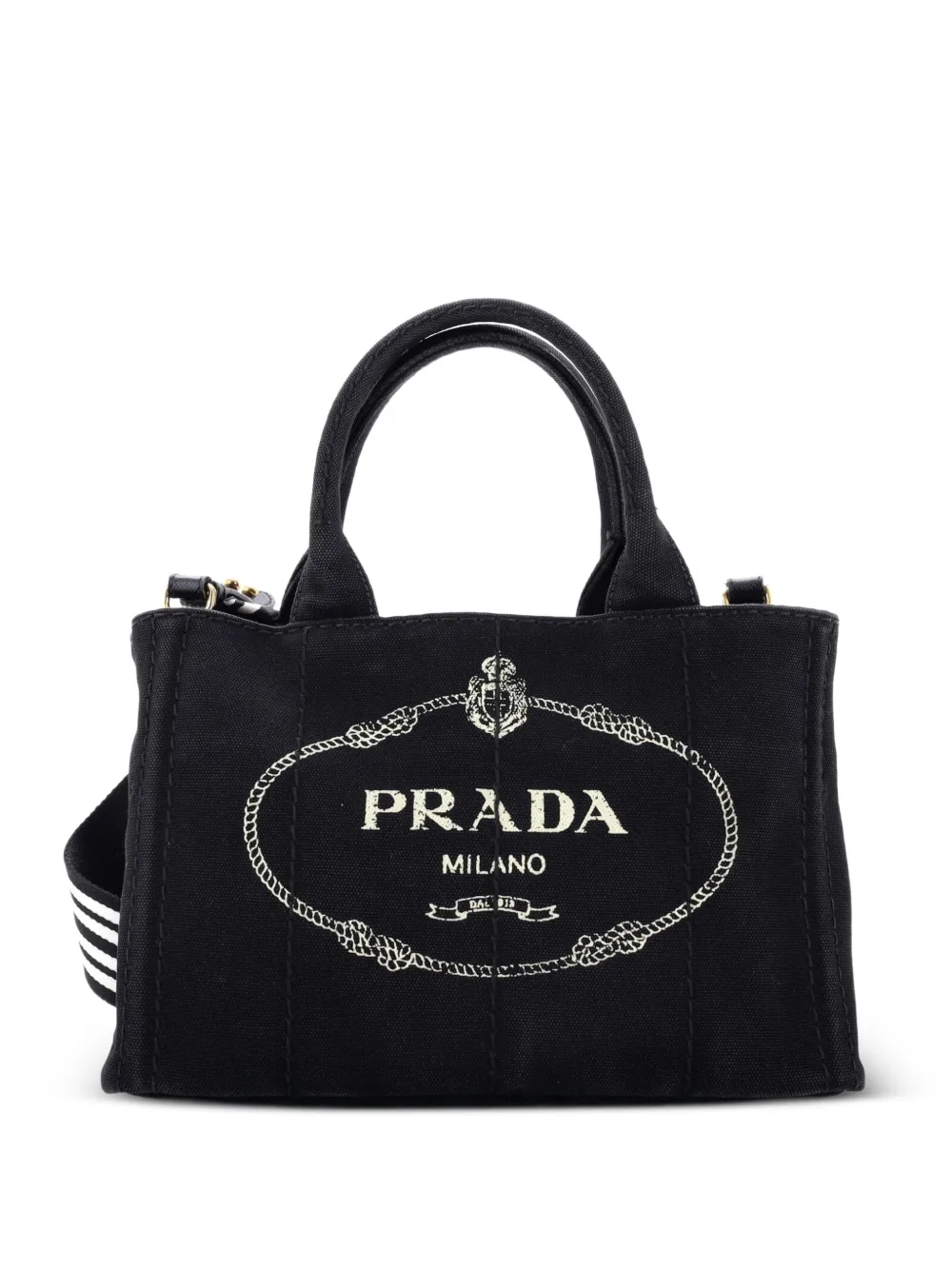 Prada Pre-Owned Canapa Convertible Canvas Mini tote bag - Schwarz
