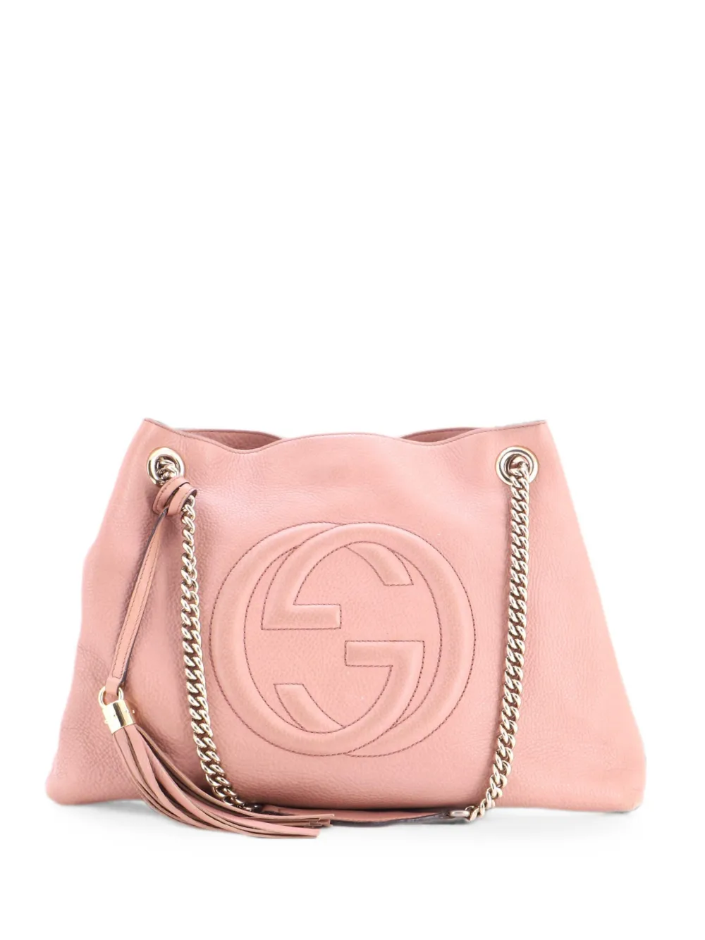 Gucci Pre-Owned Borsa a spalla Soho media in pelle con manici a catena - Rosa