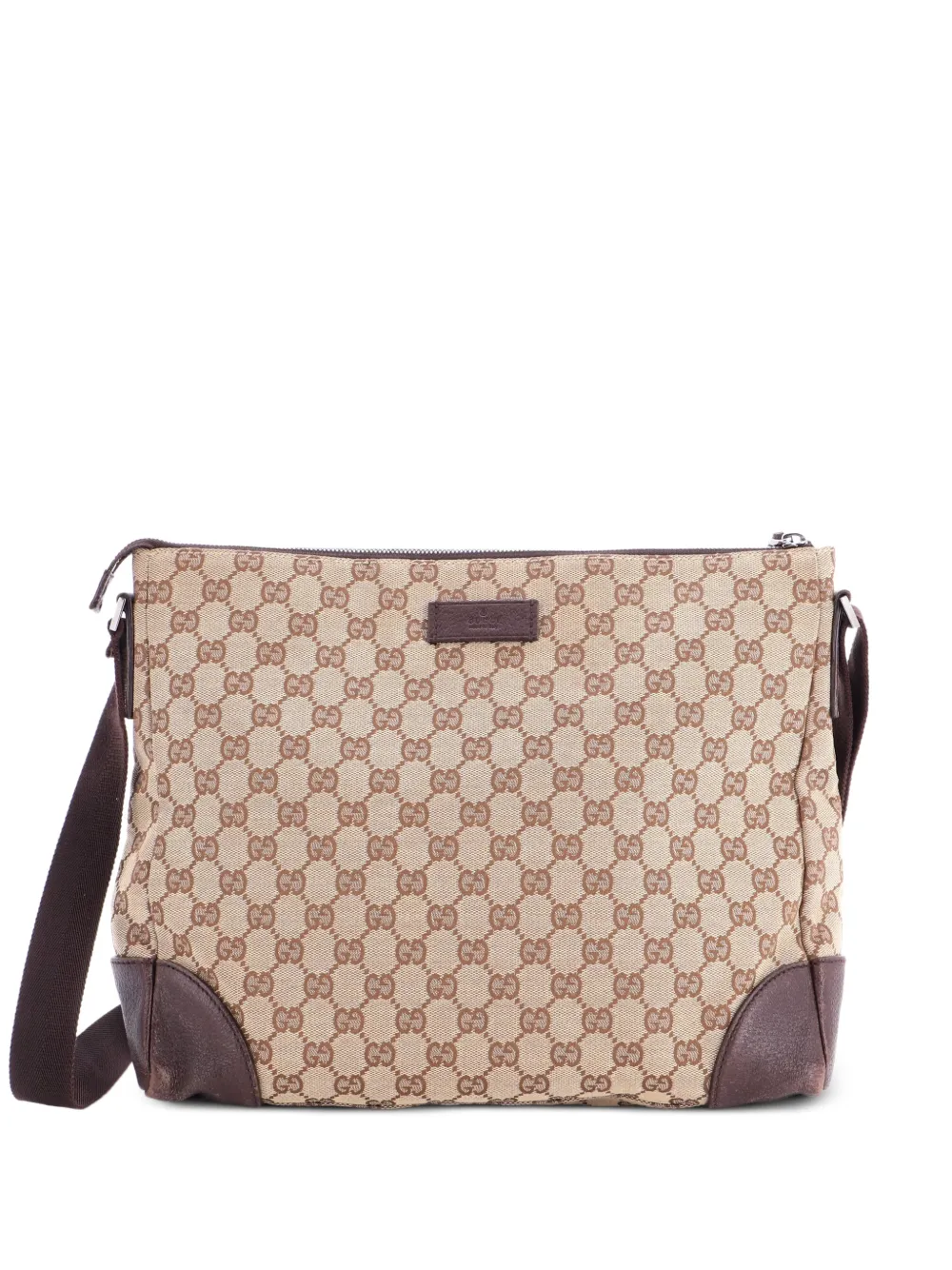 Gucci Pre-Owned Borsa a tracolla Joy Messenger Bag media in tela GG - Marrone