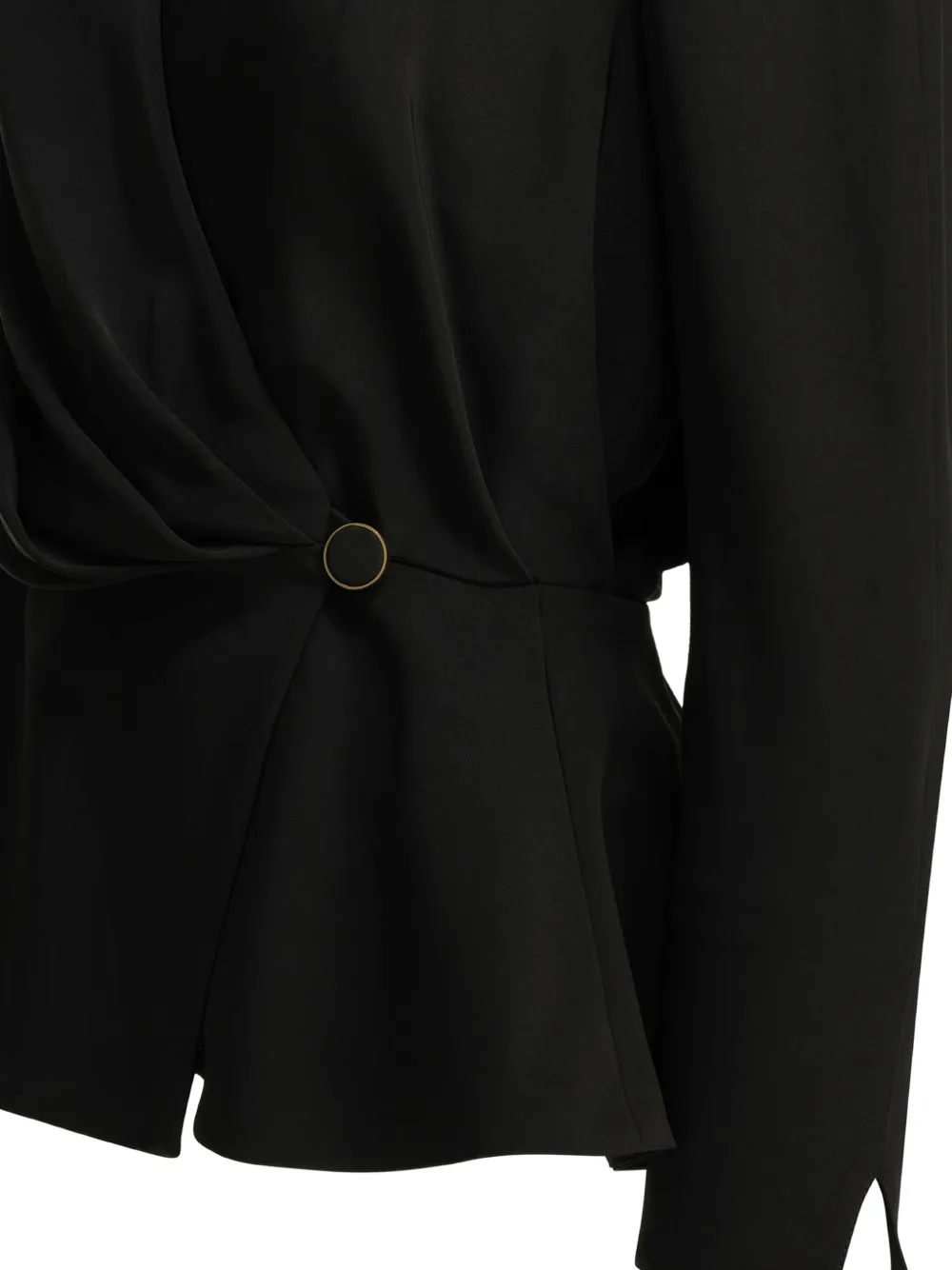 Chloé Gedrapeerde peplum top Zwart