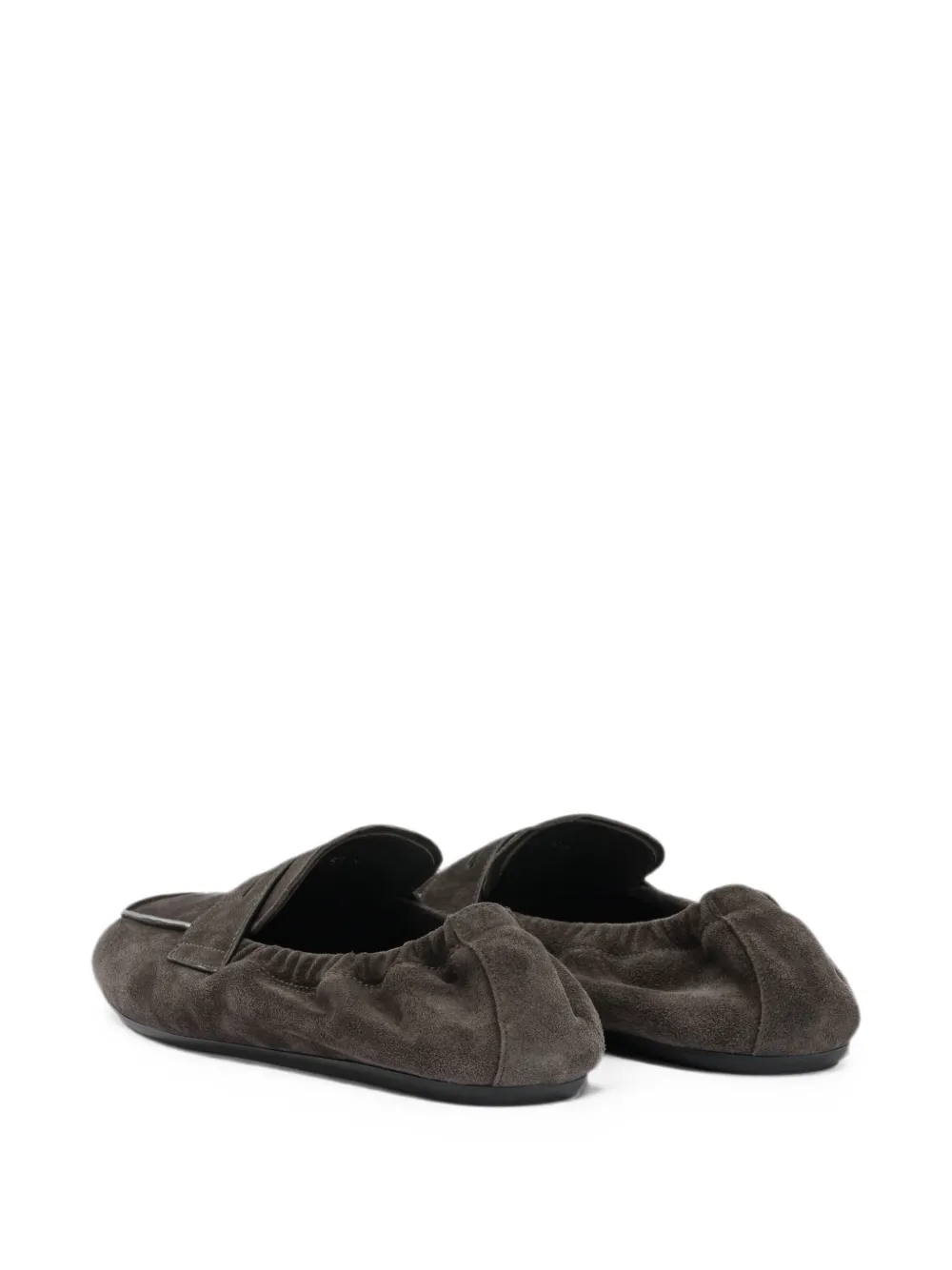 Prada suede slip-on loafers Grijs