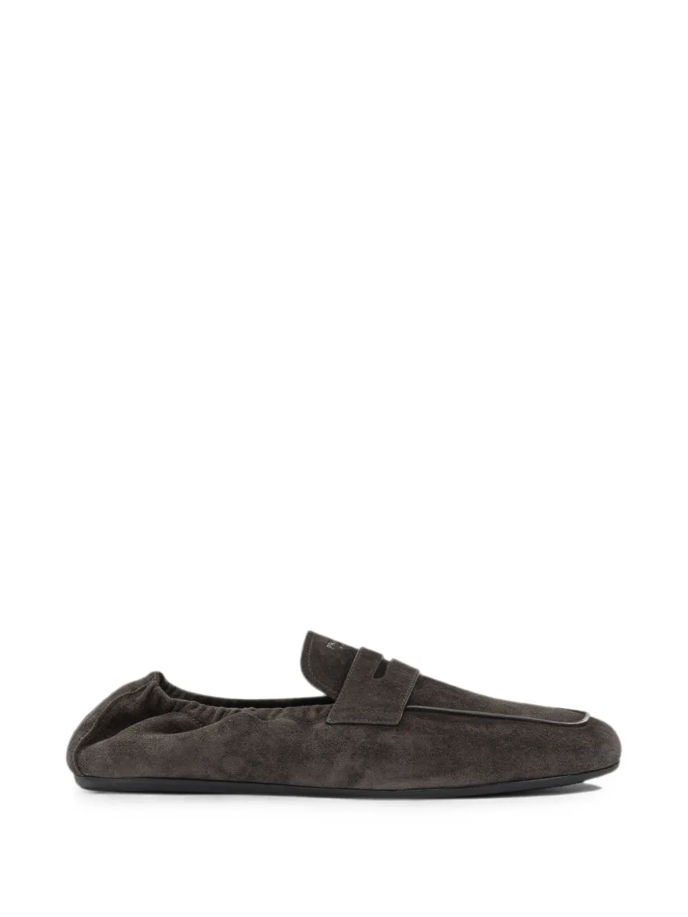Prada suede slip-on loafers - Grigio