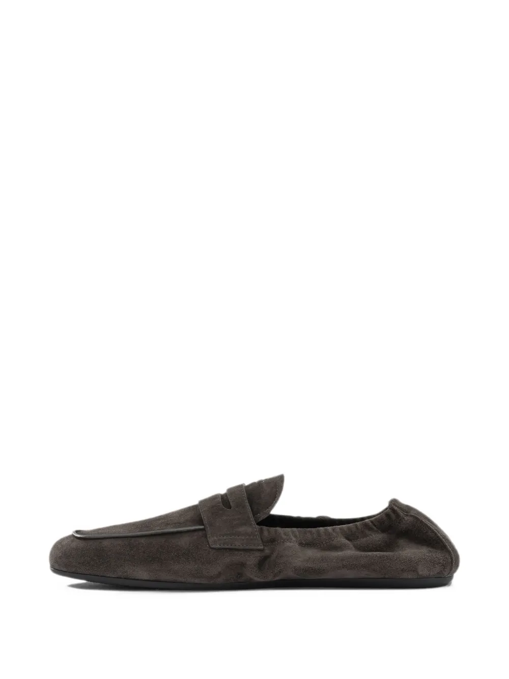 Prada suede slip-on loafers Grijs