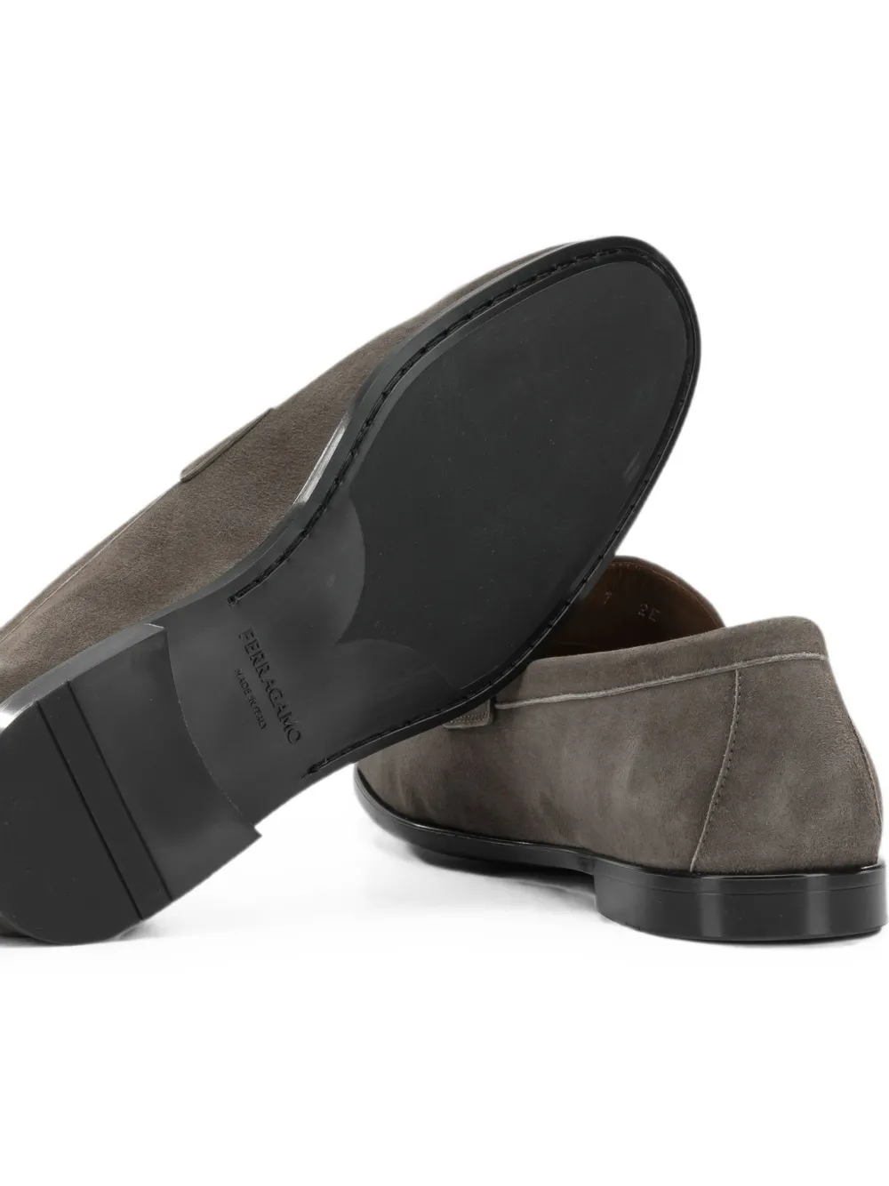 Ferragamo suede loafers Grijs