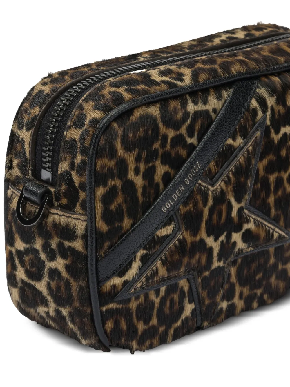 Golden Goose Star mini-schoudertas met dierenprint Bruin