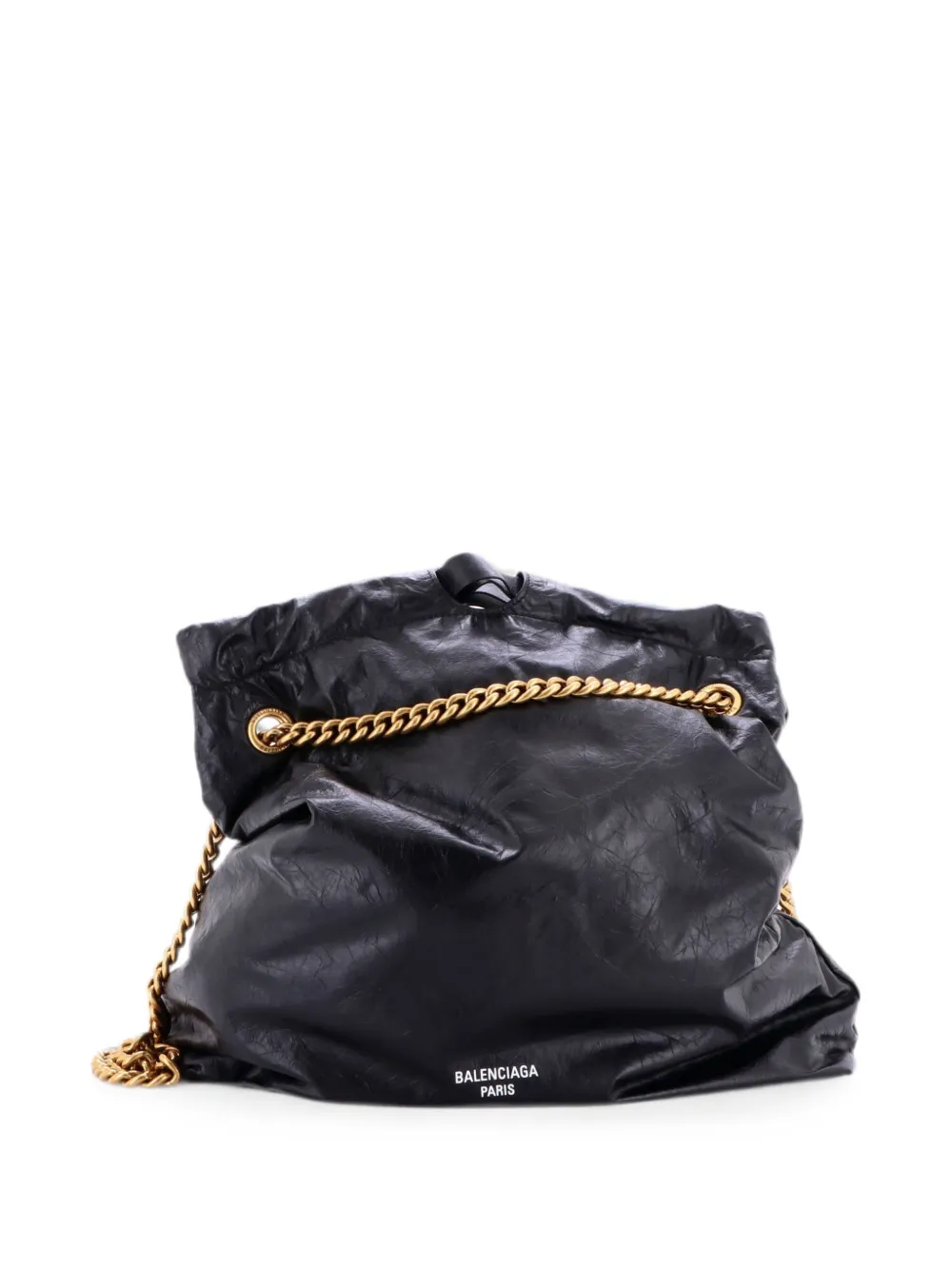 Balenciaga Pre-Owned Mittelgroßer Crush Chain Tote Bag - Schwarz