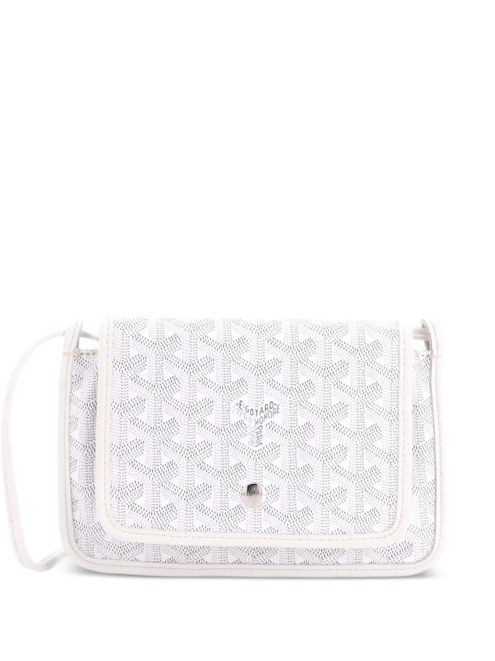 Goyard Pre-Owned Clutch Plumet in tela cerata - Bianco