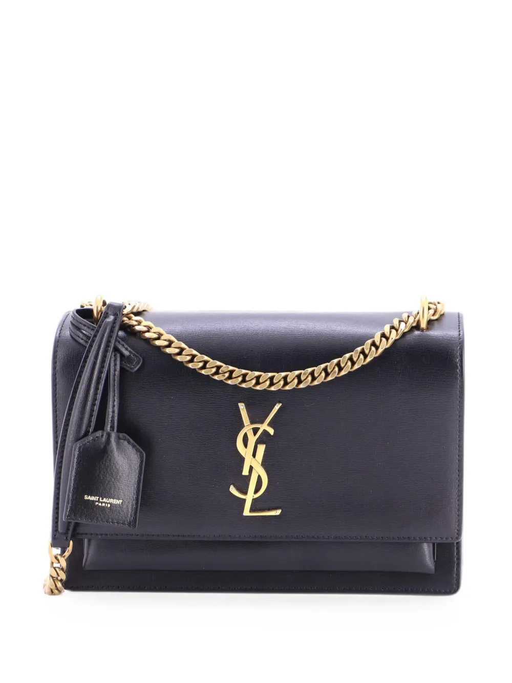 Saint Laurent Pre-Owned Sunset Leather Medium crossbody bag - Black
