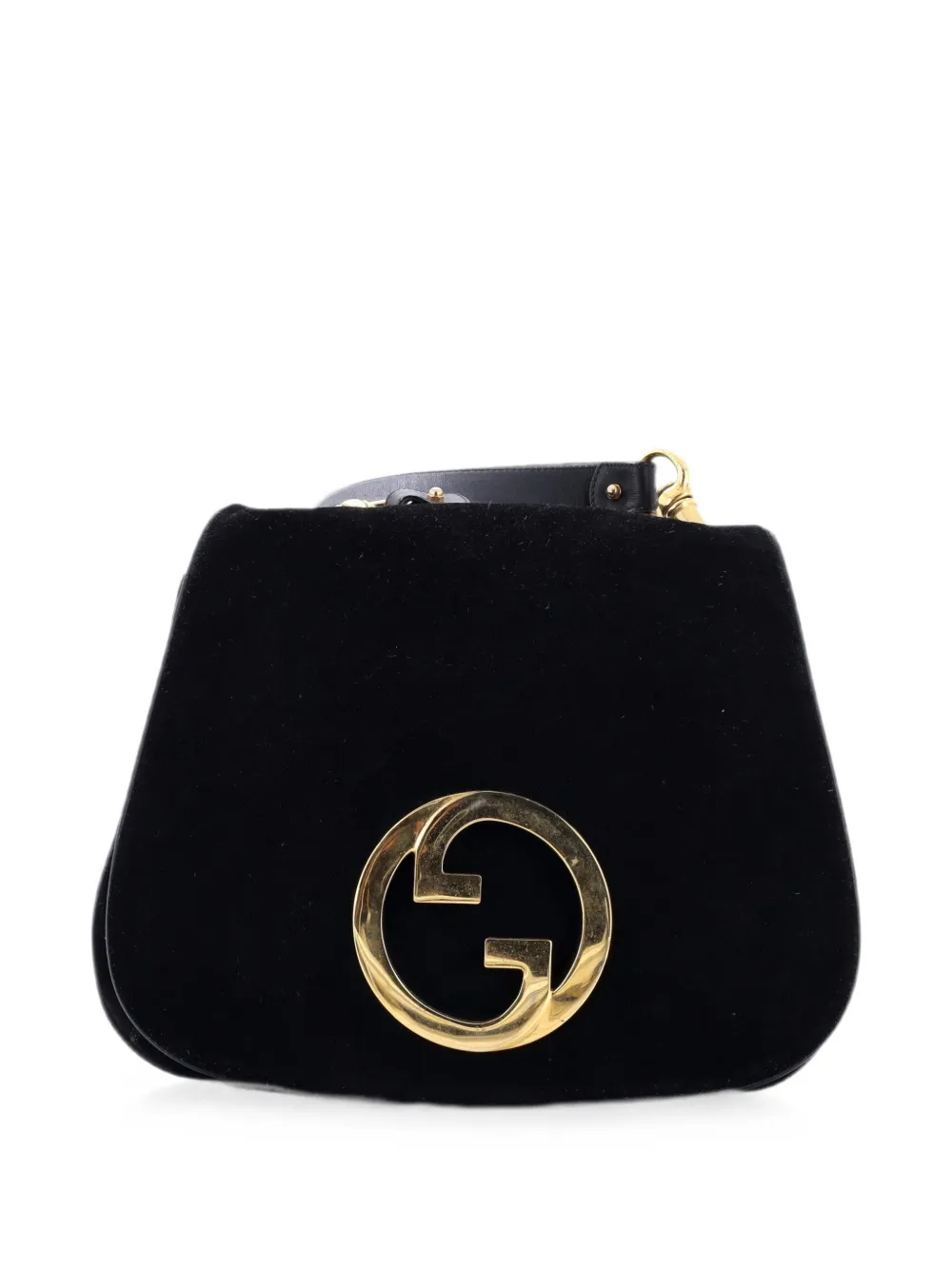 Gucci Pre-Owned Borsa a spalla Vintage Blondie media in pelle scamosciata con battente - Nero