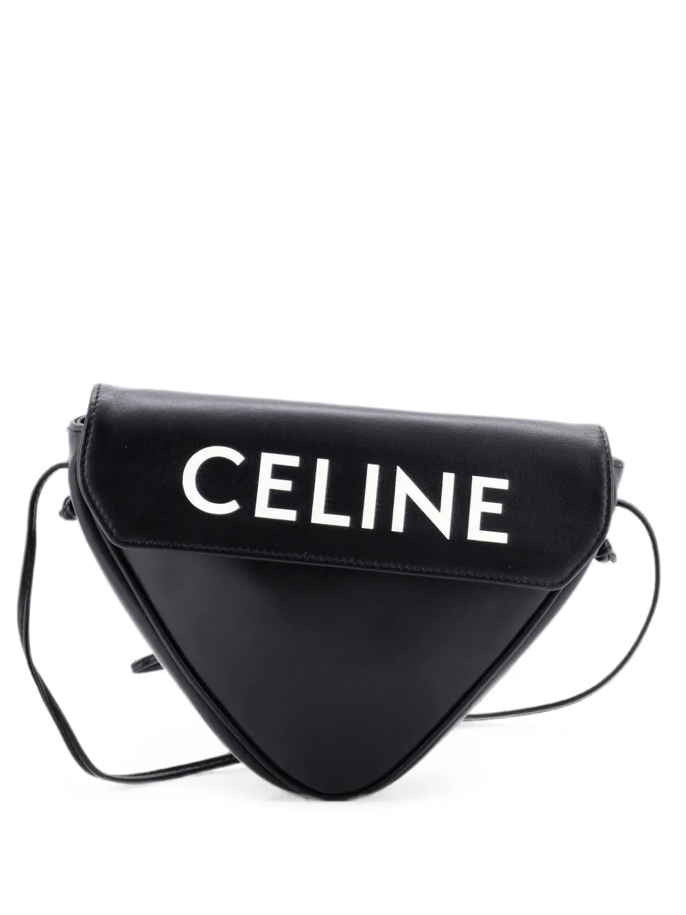 Celine Pre-Owned Triangle Bag Leather Small crossbody bag - Black