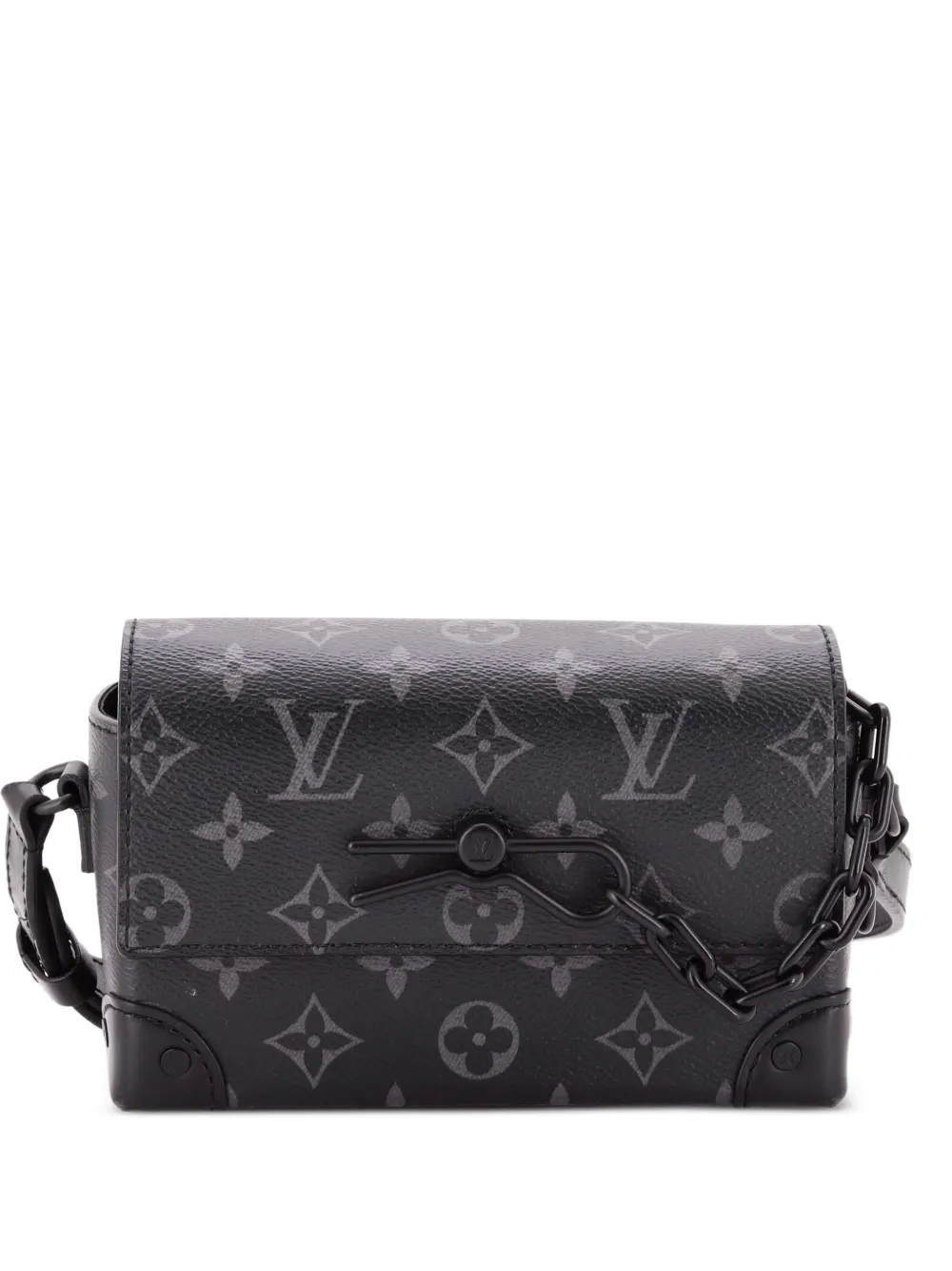 Louis Vuitton Pre-Owned Gaston Wearable Wallet Monogram Eclipse Canvas-Umhängetasche - Schwarz