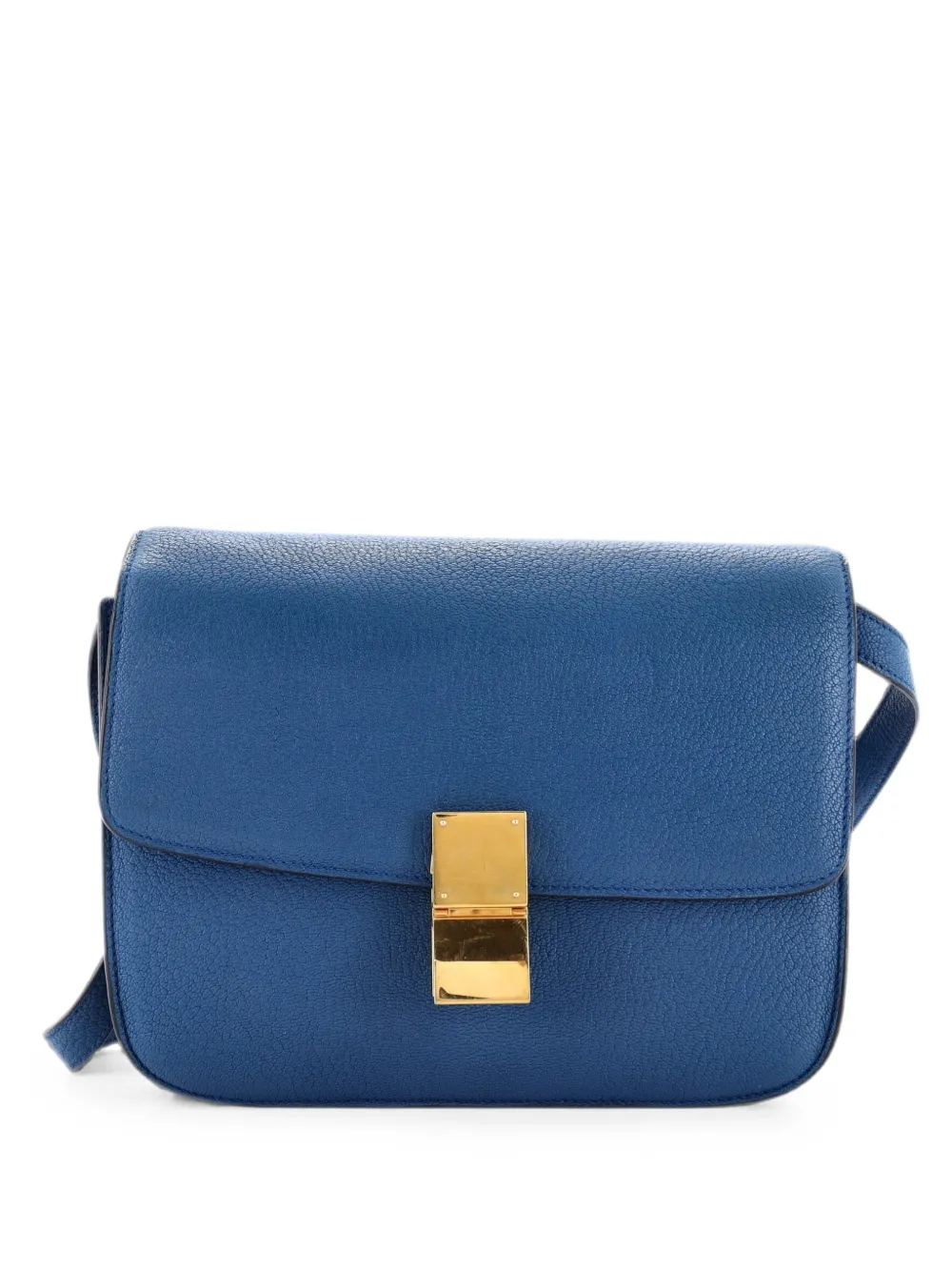 Celine Pre-Owned Classic Box Bag Grainy Leather Medium crossbody bag - Blue