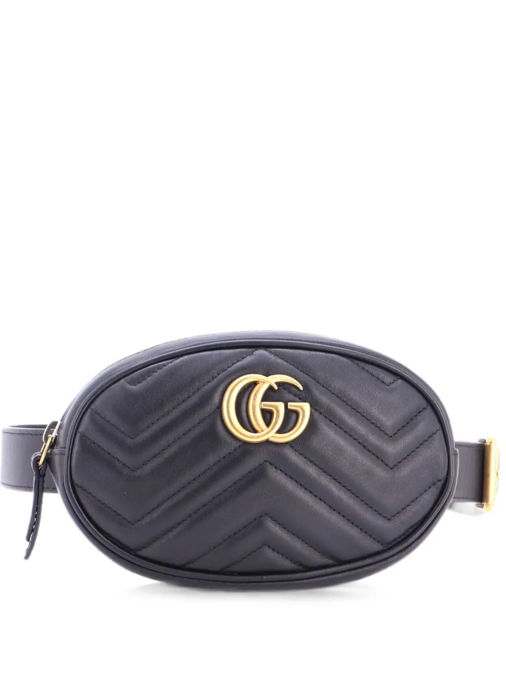 Gucci Pre-Owned Marsupio GG Marmont in pelle matelassé - Nero