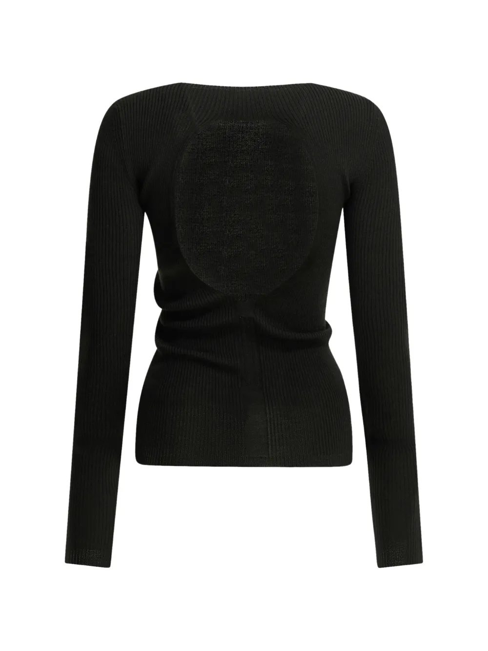 Rick Owens cut-out ribbed sweater - Nero