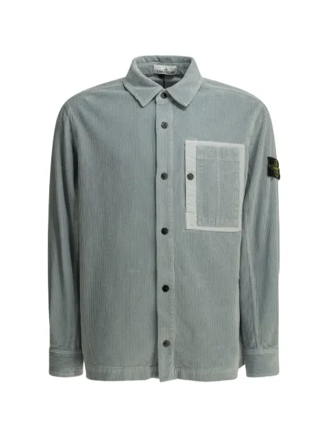 Stone Island Compass-motif corduroy shirt jacket