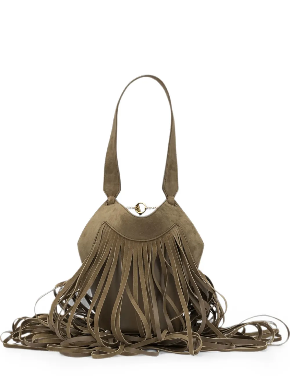 KHAITE nano Lotus tote bag - Marrone