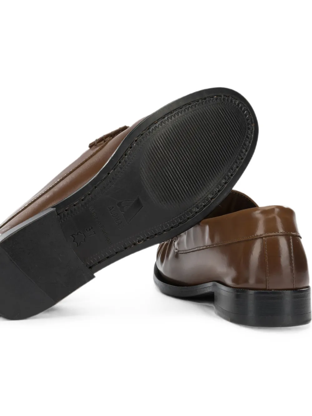 ALOHAS Rivet leather loafers Bruin