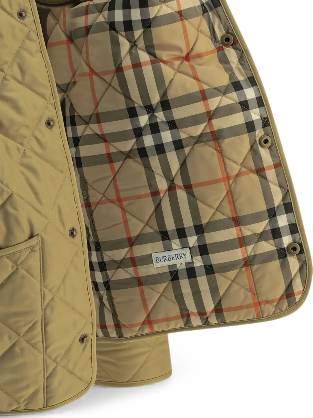 Burberry Kids Gewatteerd jack Beige