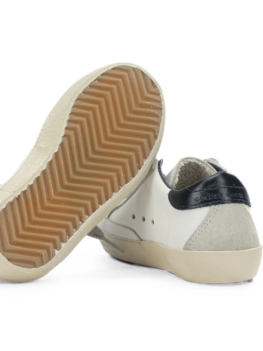 Golden Goose Kids Super-Star distressed finish sneakers Wit