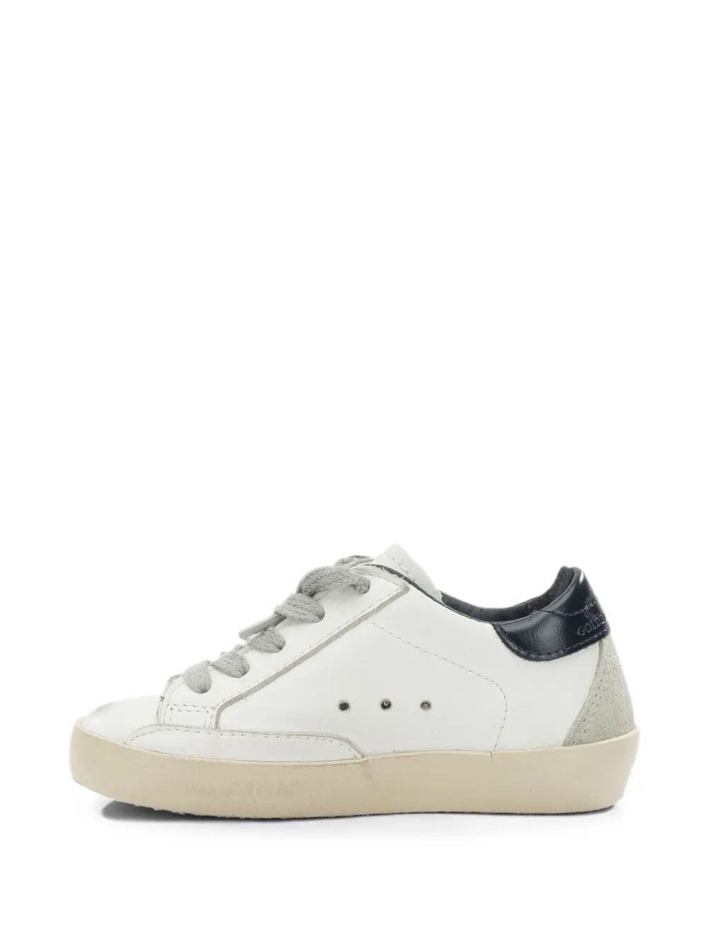 Golden Goose Kids Super-Star distressed finish sneakers Wit