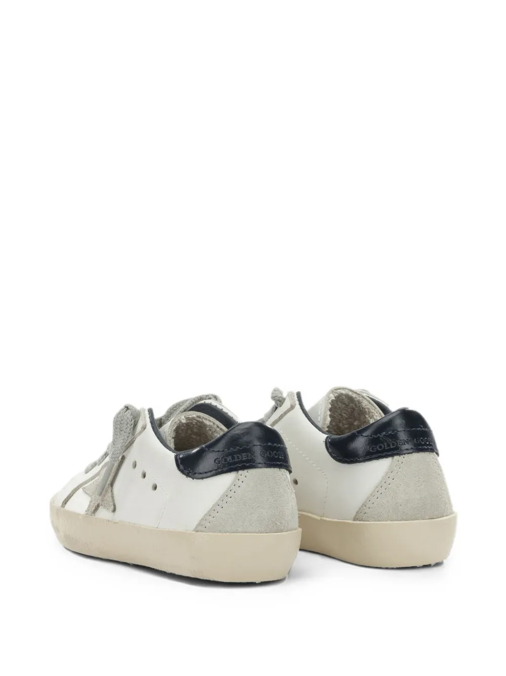 Golden Goose Kids Super-Star distressed finish sneakers Wit