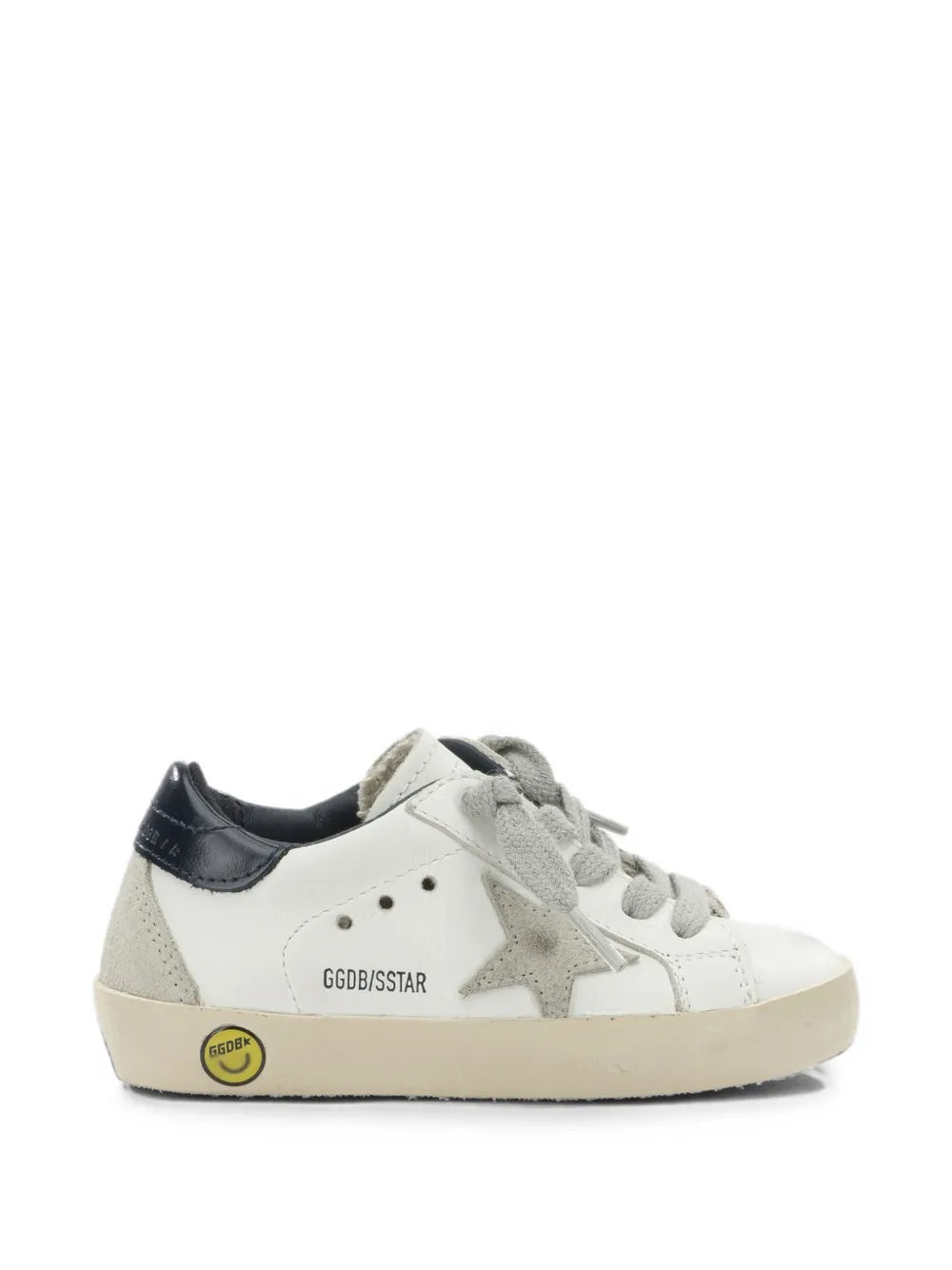 Golden Goose Kids Super-Star distressed finish sneakers Wit