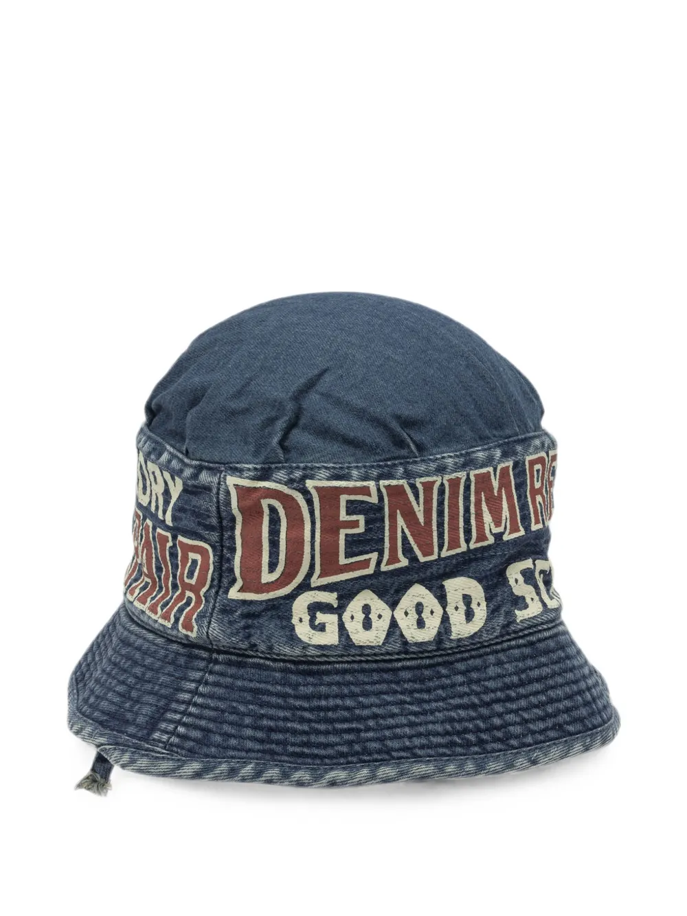 KAPITAL Laundry logo-print Bucket Hat | Blue | FARFETCH AO