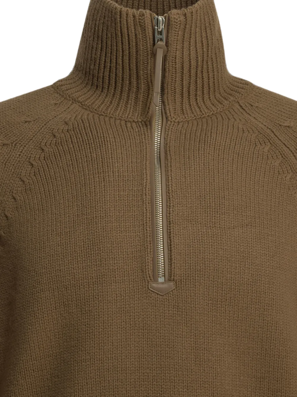TOM FORD Kasjmier trui met halve rits Bruin