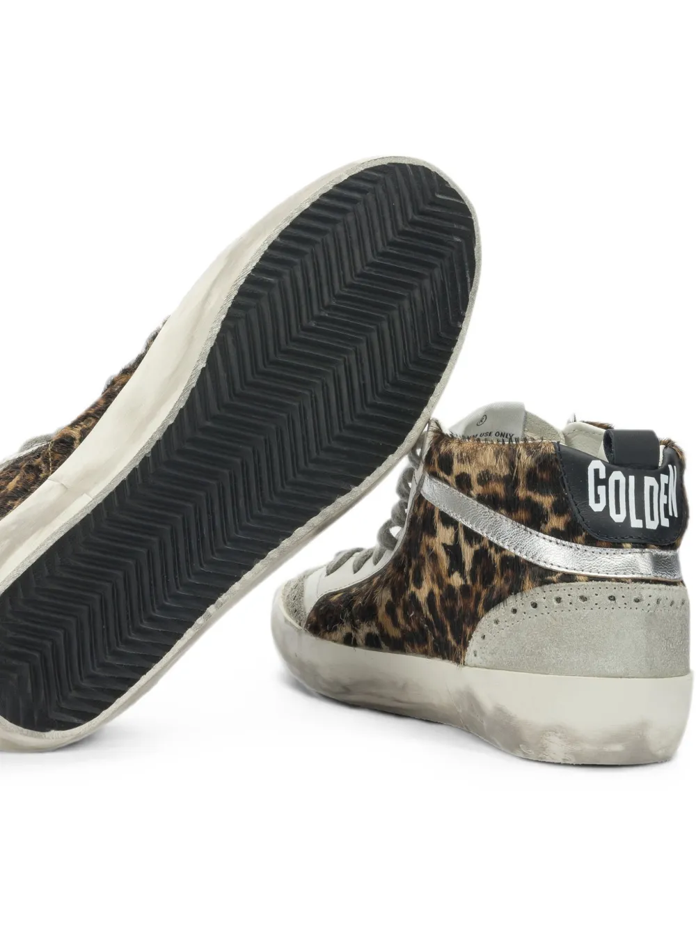 Golden Goose Mid Star leopard-print sneakers Bruin