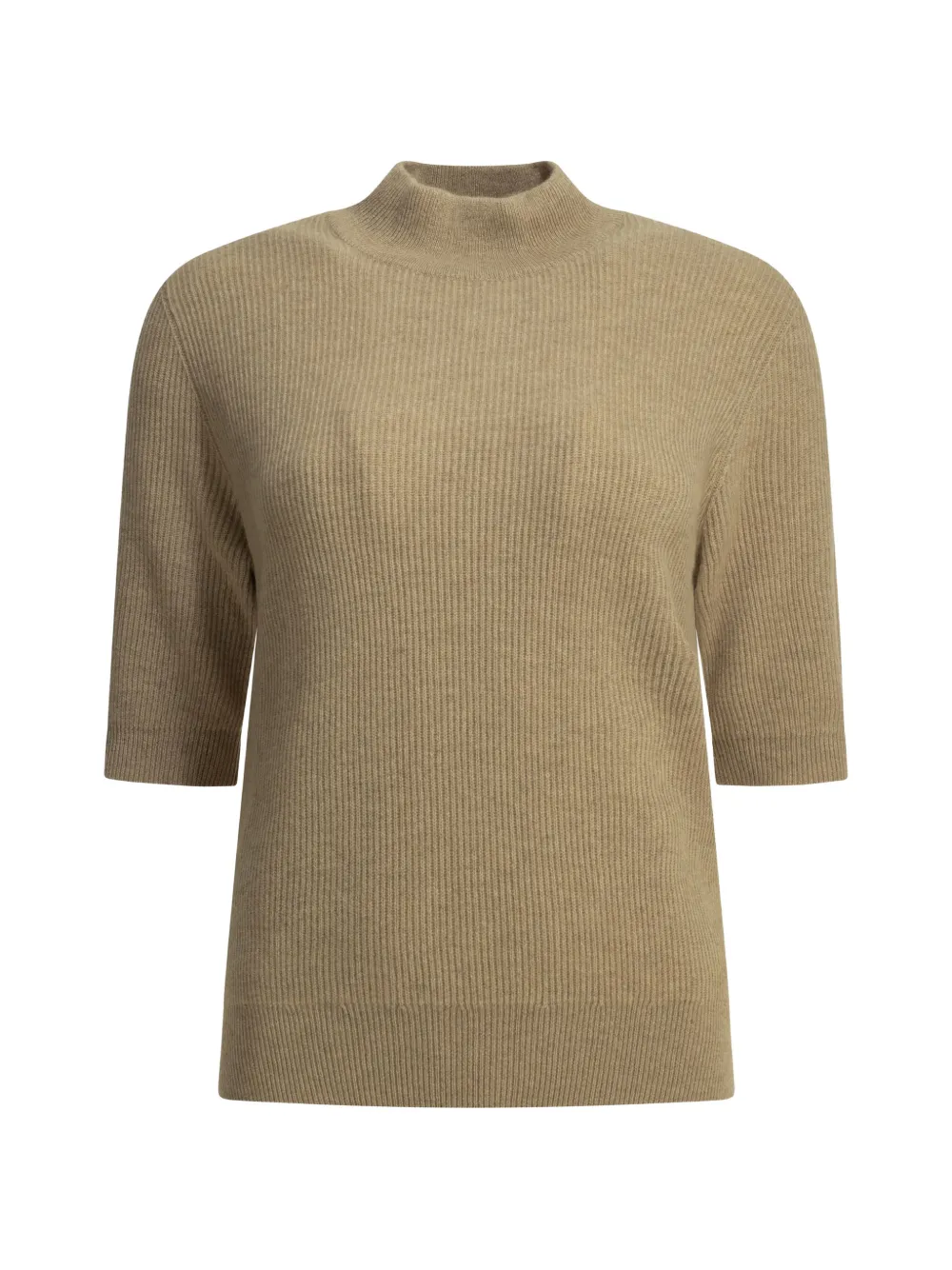 Brunello Cucinelli ribbed short-sleeve sweater - Braun
