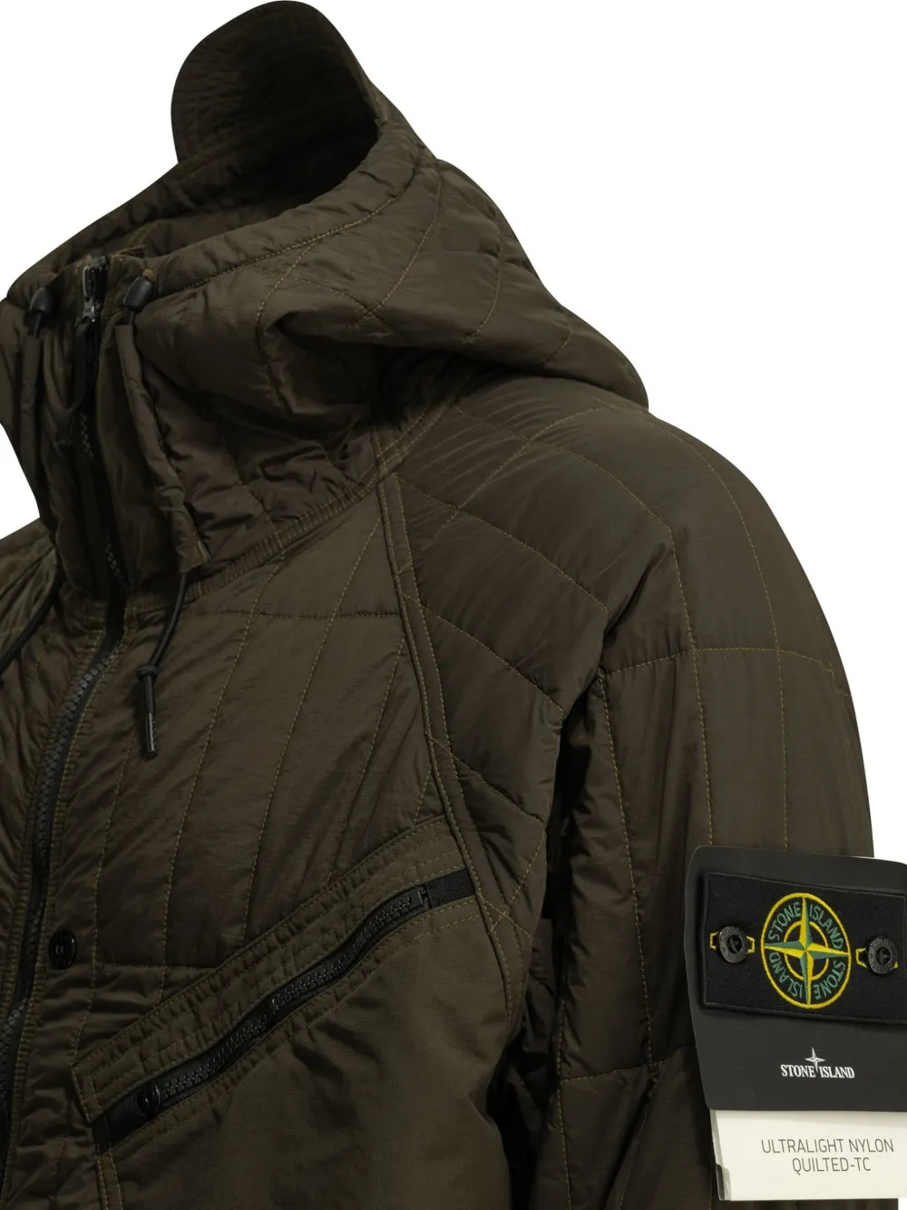 Stone Island 4100015 ultralicht nylon jack Grijs