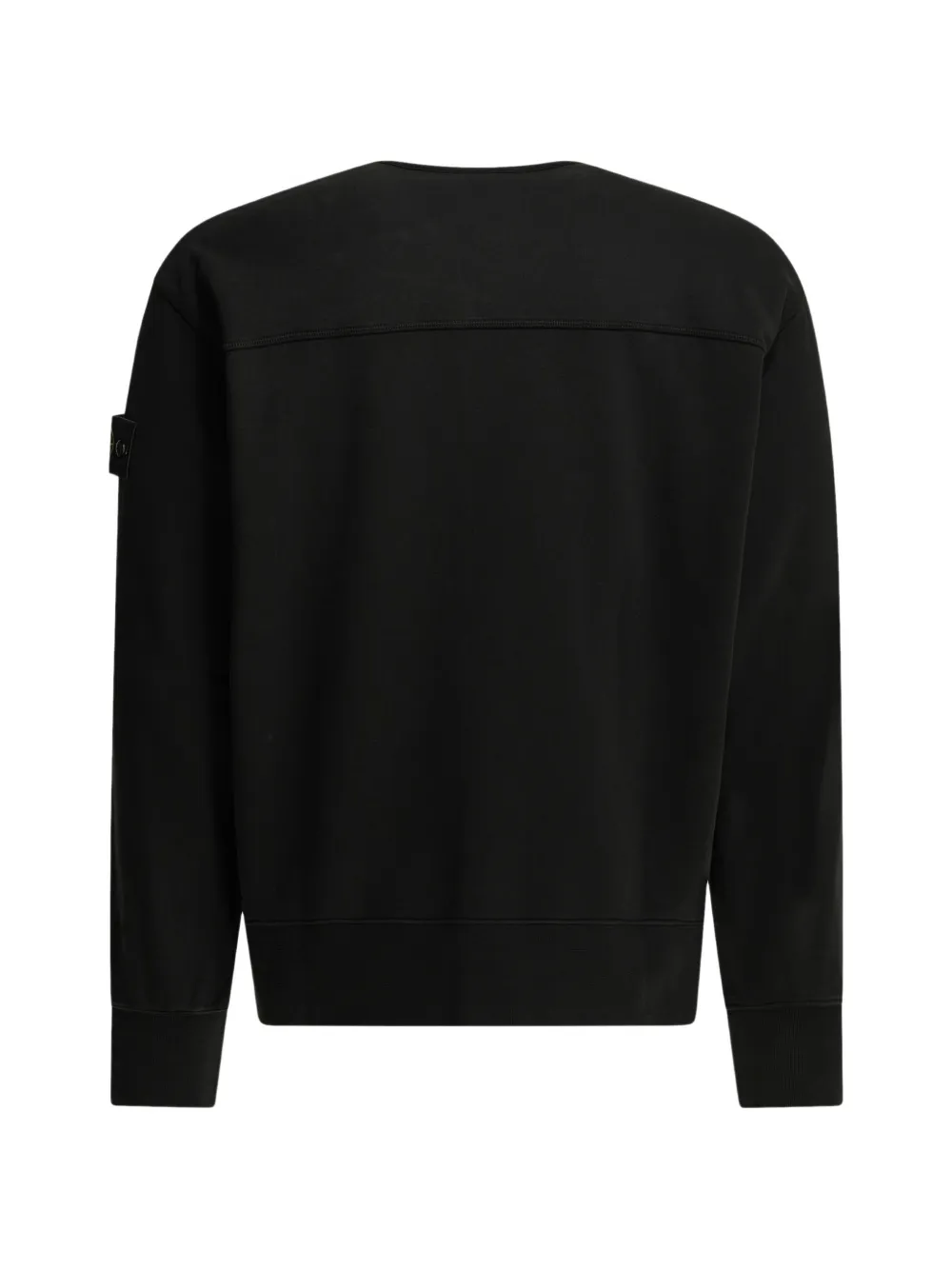 Stone Island Trui met logo-patch en knopen Zwart