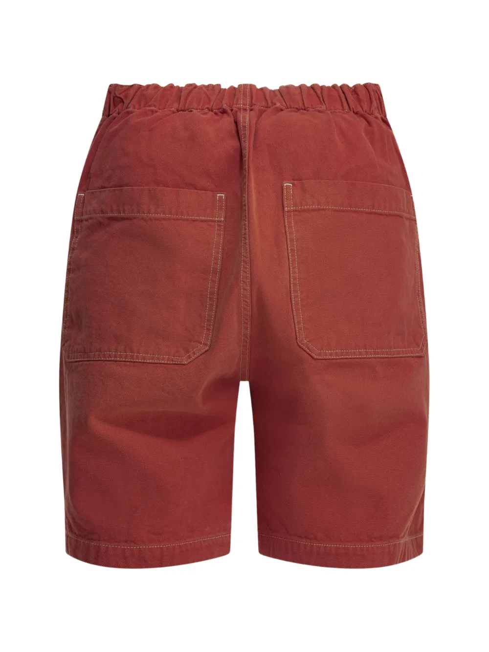 KAPITAL Shorts met contrasterende stiksels en meerdere zakken Rood