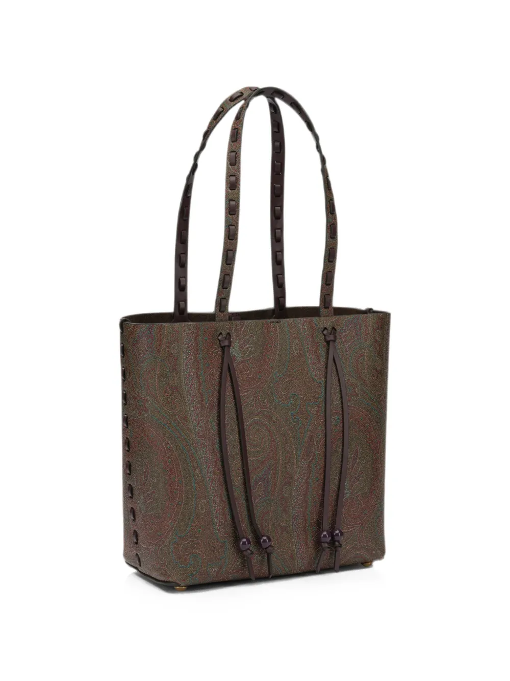 ETRO Schoudertas met print en stiksels Bruin