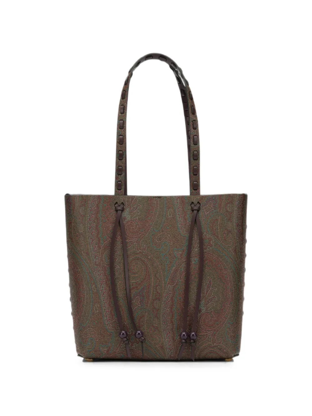 ETRO Schoudertas met print en stiksels Bruin