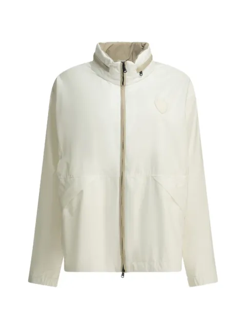 Brunello Cucinelli logo-patch zip-up raincoat