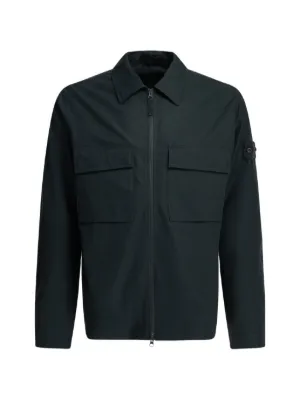 Stone Island zip-fastening patch-pocket Shirt Jacket | Grey | FARFETCH