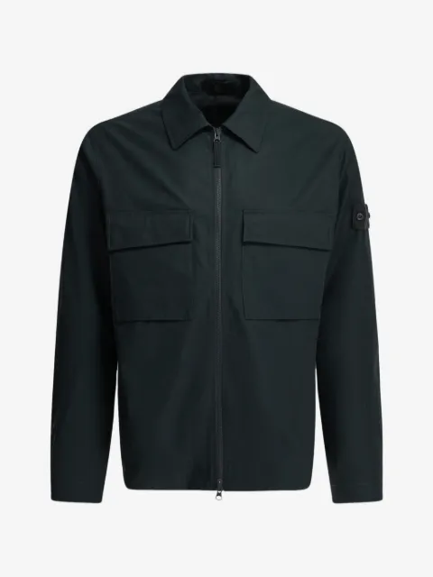 Stone Island logo-patch shirt jacket