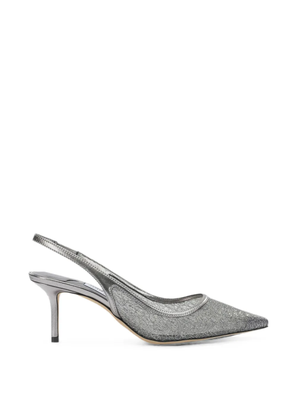 Jimmy Choo Love glittered slingback pumps Zilver