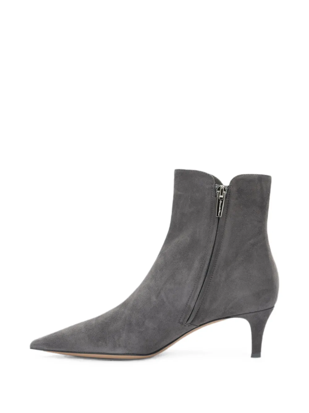 Gianvito Rossi pointed-toe suede boots Grijs