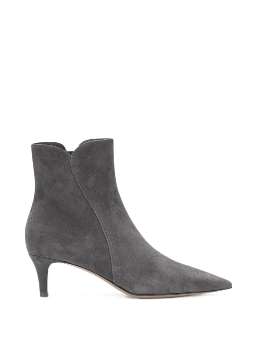 Gianvito Rossi pointed-toe suede boots Grijs
