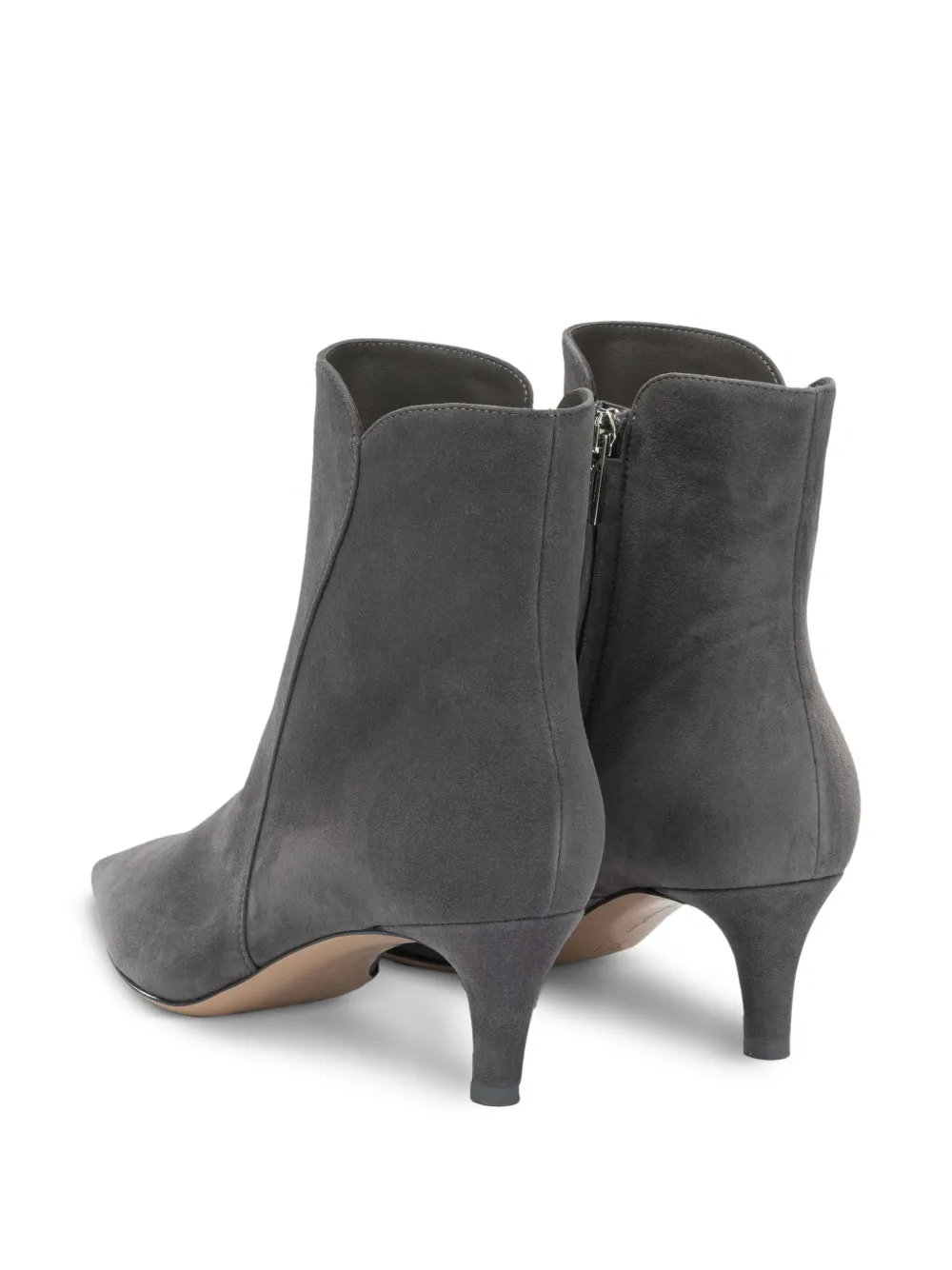 Gianvito Rossi pointed-toe suede boots Grijs