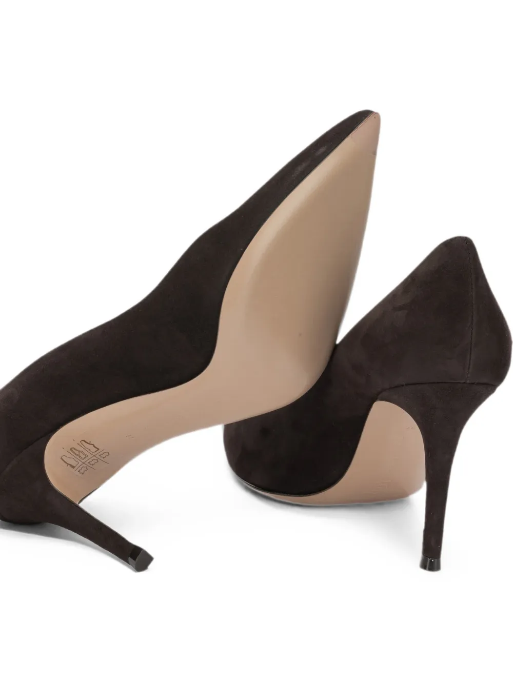 Gianvito Rossi pointed-toe suede pumps Bruin