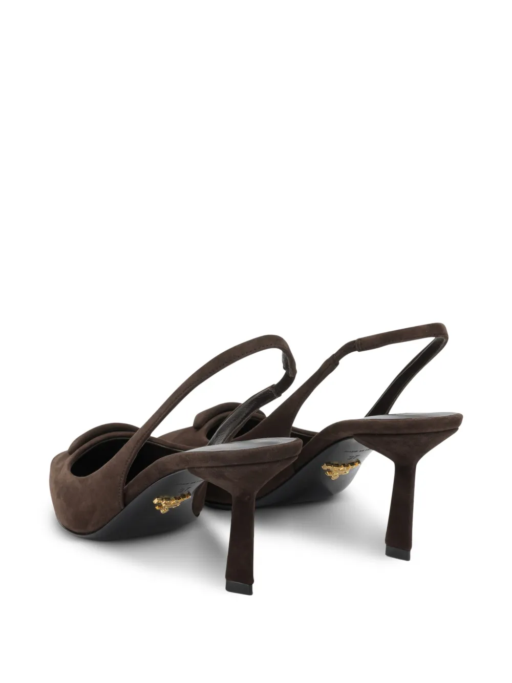 Prada Suède slingback pumps Bruin
