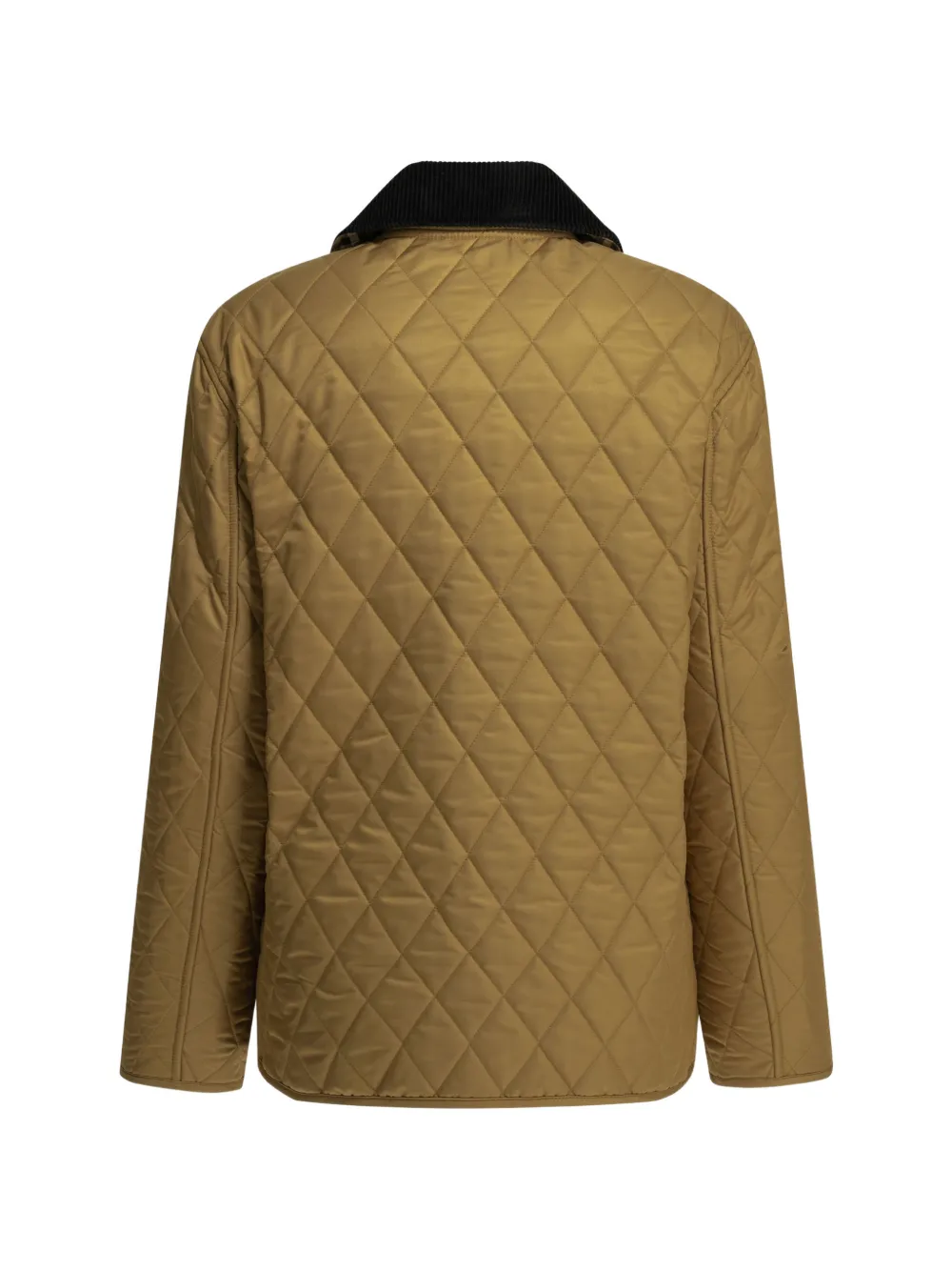 Burberry Gewatteerd jack met ribfluwelen kraag Beige