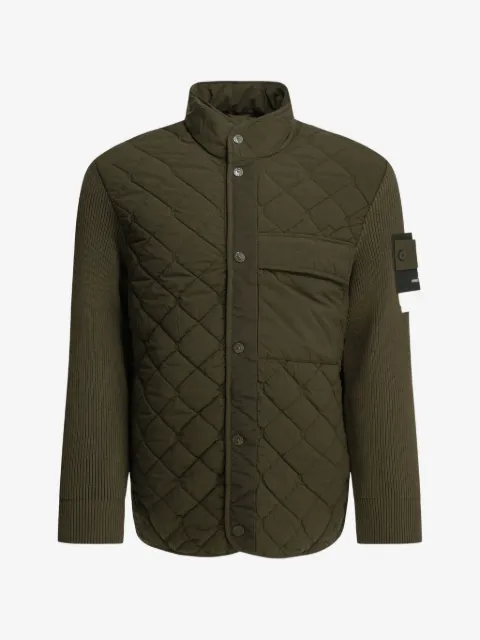 Stone Island chamarra capitonada con paneles