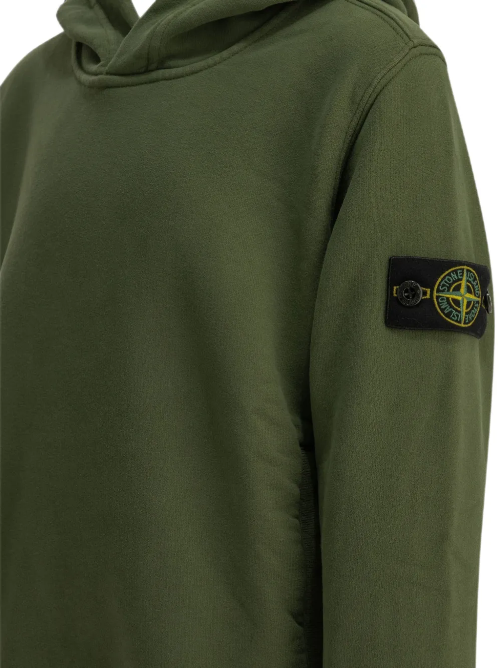 Stone Island Junior Hoodie met logopatch Groen