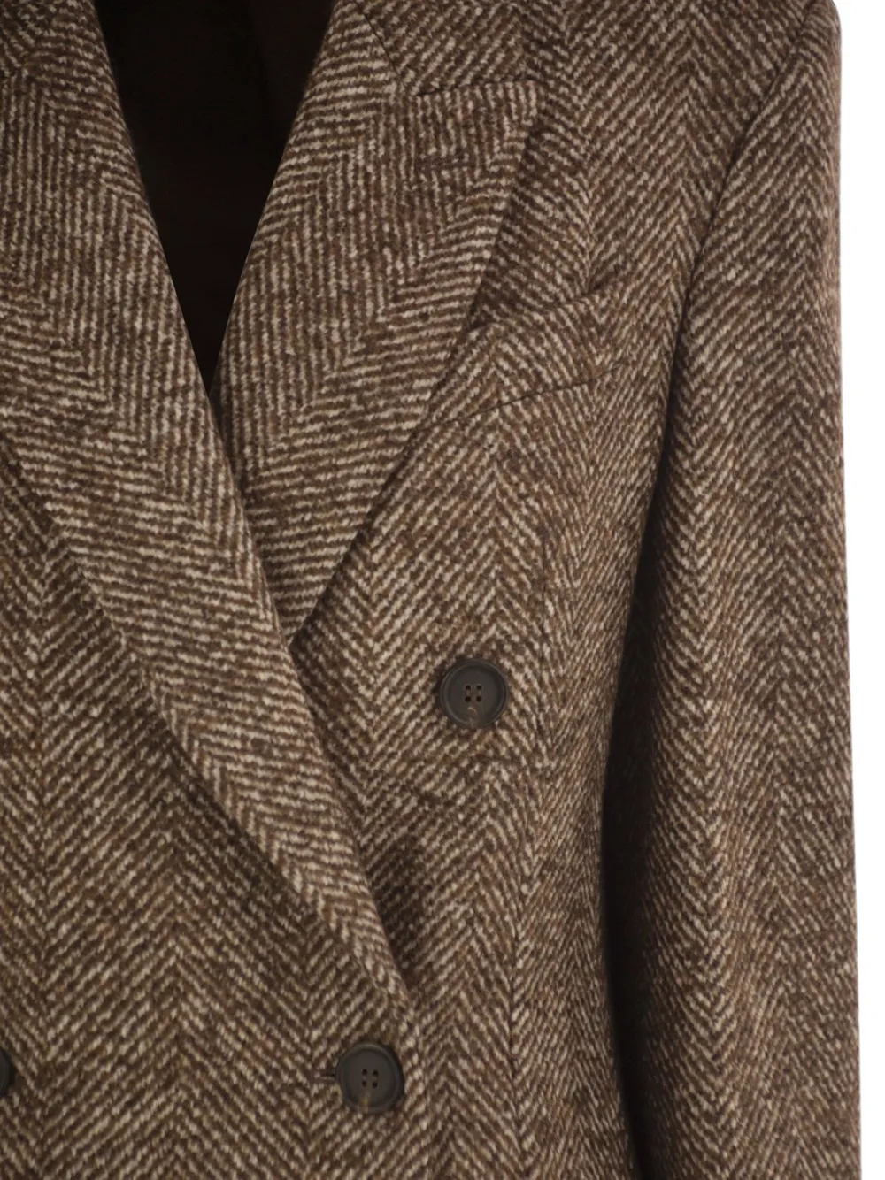 Brunello Cucinelli Jas met dubbele rij knopen Bruin