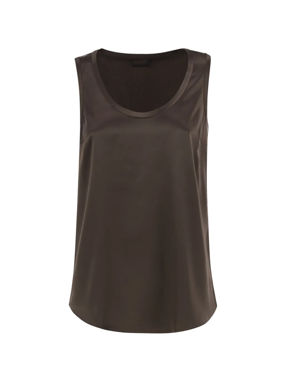 Brunello Cucinelli reversible silk-satin top - Marrone